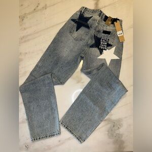 KSUBI
Playback Eternal Star Straight-Leg Jeans Size 28